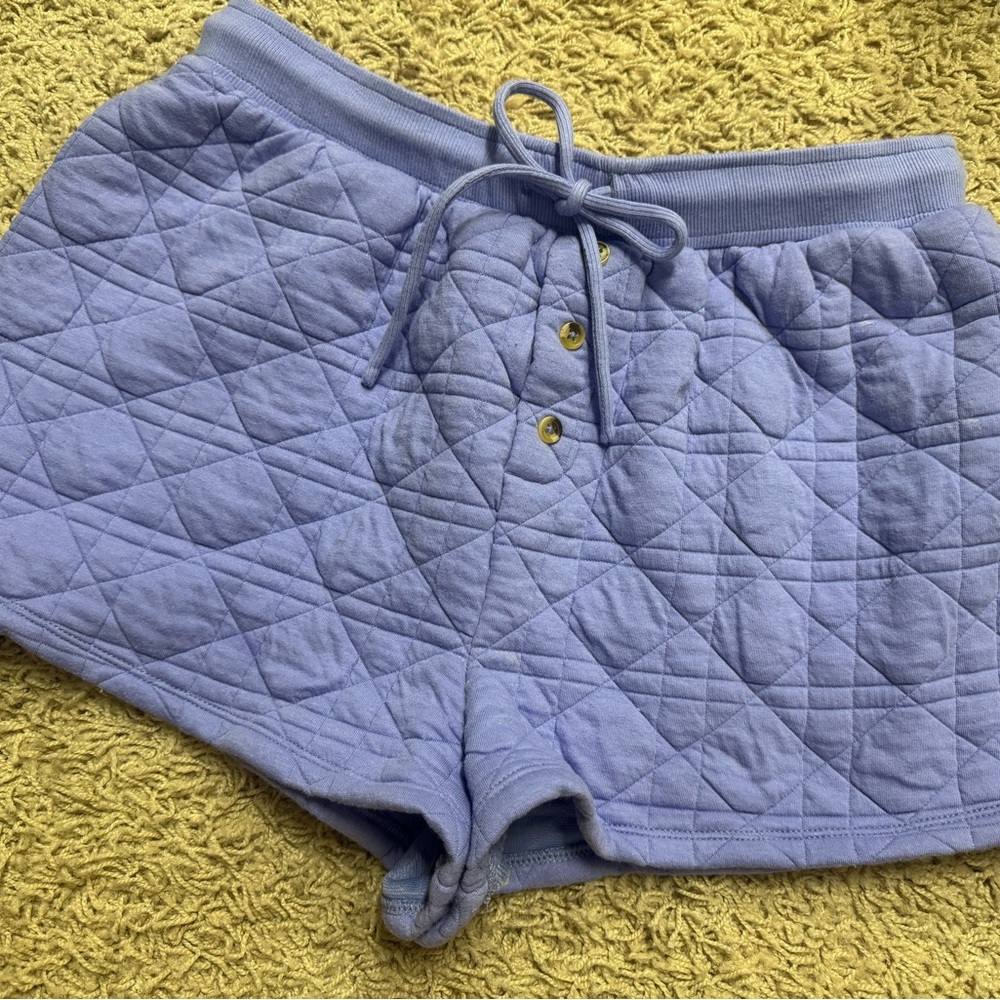 Anthropologie Lavender Quilted pajama Shorts